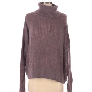 Turtleneck poncho sweater
